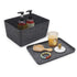 Lidded storage bin for pantry closet shelf cabinet desktop medeium size